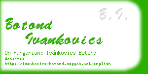 botond ivankovics business card